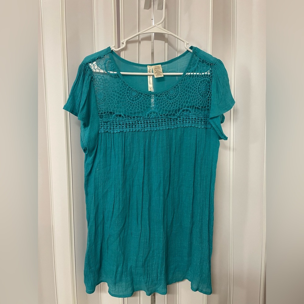 Simply Irresistible Aqua Medium Blouse